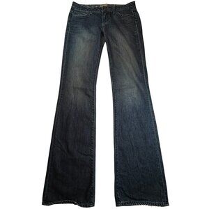 Paige Washed Denim Benedict Canyon Classic Rise Pegleg Jean- Womens size 30